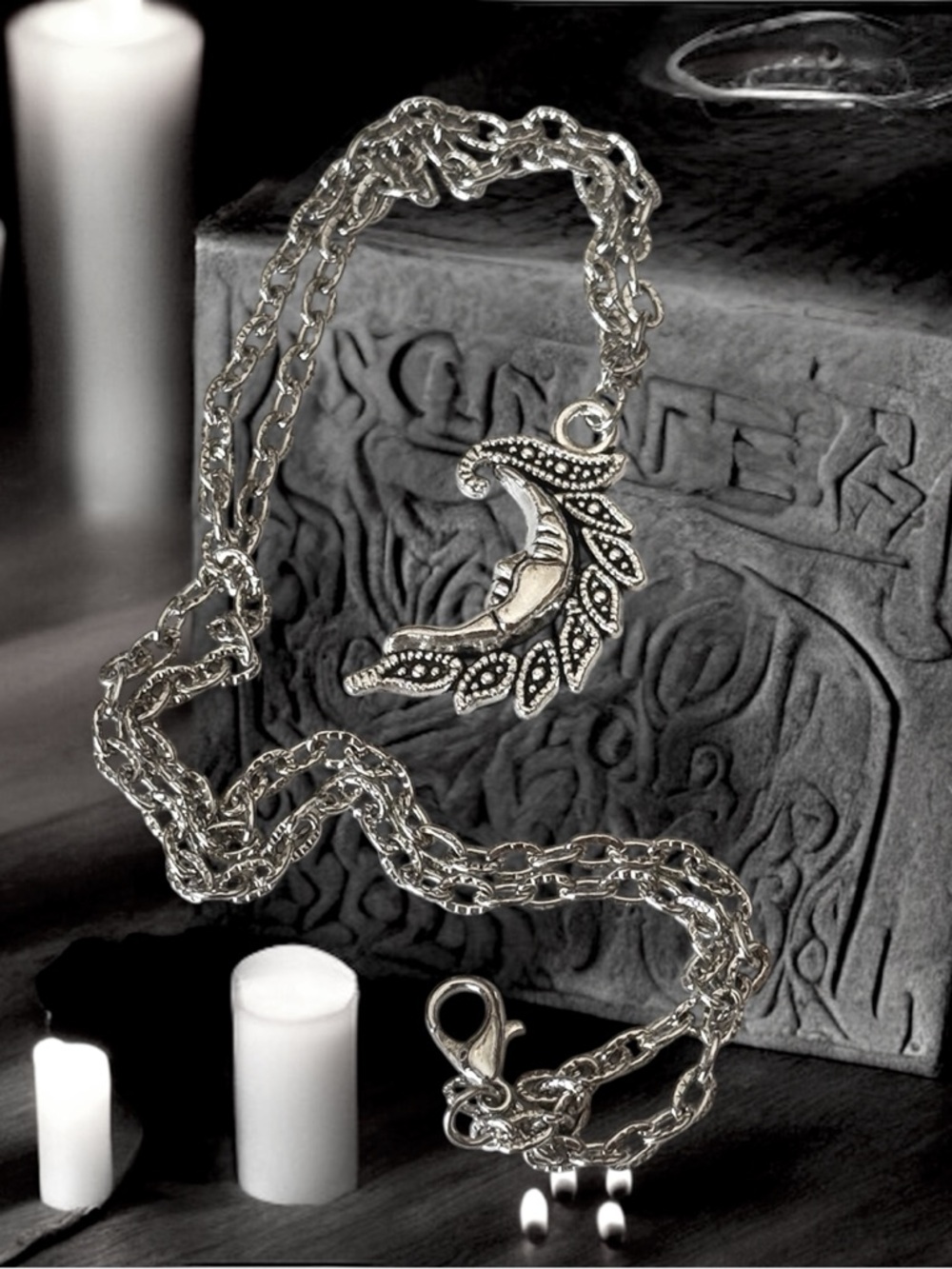5 For $25💫Alternative Silver Crescent Moon Pendant